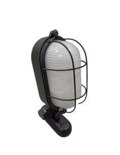 Lampe tortue Goccia 4010ne avec cage noire avec bras réglable 1x60w e27