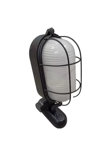 Goccia 4010ne lampada tartaruga con gabbia nera con braccetto orientabile 60w e27