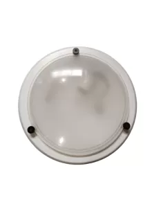 Lamperti 5528 plafonnier rond blanc avec verre satiné 1x75w e27 (étoile mineure)