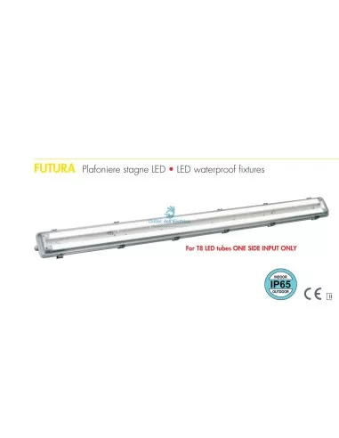 Qualiko plaf.stagna 1x58 t8 max 30w g13 s/tubo led