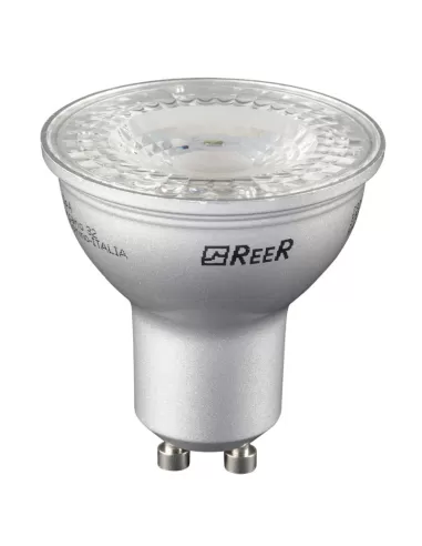 Reer 5455774 led gu10 dimm 7w 230v aleta gris 3000k 60°