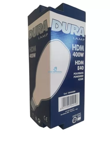 Duralamp 1d0400mr hdm e40 400w 230v lampada a vapori di mercurio 4250k