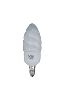 Biemmegi 14507 onda lampada fluorescente oliva tortiglione 7w e14 6500k 220v