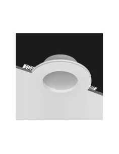 Round plaster recessed spotlight with gu10 glass with adjustable brackets for 9-15mm plasterboard
