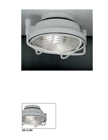 Martinelli luce 2813BI Außendeckenleuchte IP54 weißes Gitter 16W