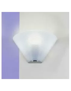 Solaris lampada parete p32 e27 vetro bianco struttura cromo