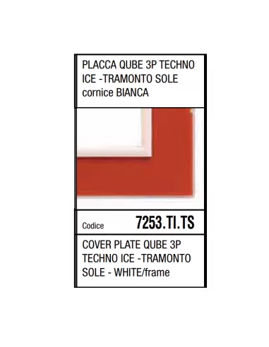 *PLACCA QUBE 3P TECHNO-ICE TRAMONTO SOLE-CR