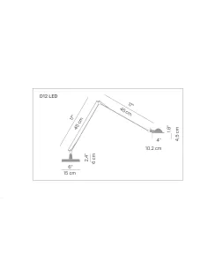 Luceplan 1D120 NCL020 Berenice 8W EU LED-Tisch mit Aluminiumfuß