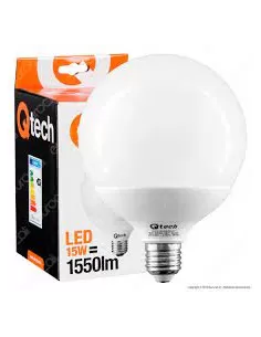 Wiva 90020048 Qtech led basic globe D120 E27 15W 6K white 240V