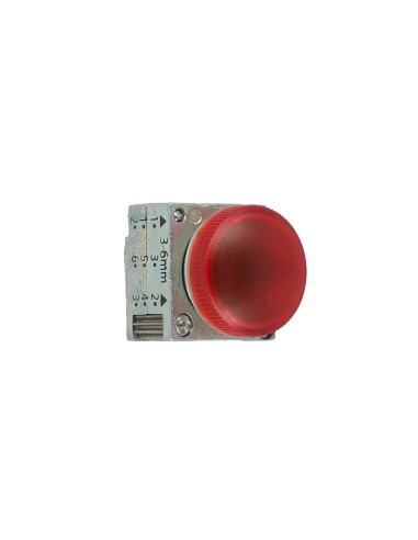 Siemens 3sb35016aa20 indicatore luminoso metallo rosso gemma liscia