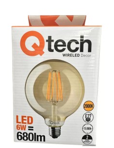 "Wiva Wireled Qtech E14 4W - Luce decorativa rotonda, ideale per casa"