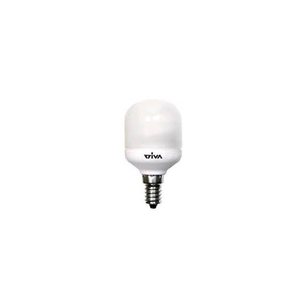 Lampada Fluorescente Wiva T45-9W E27: Luce soffusa tipo candela 2700K.