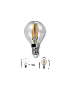 Lampo flsfe14bc fil sf lámpara led 4w 230v e14 3000k