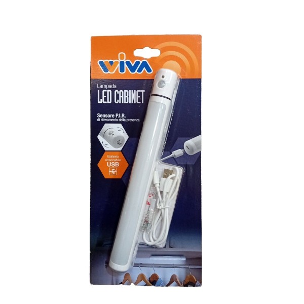 Wiva 31501312  Led Cabinet rechargeable led stick sensore di rilevamento della presenza