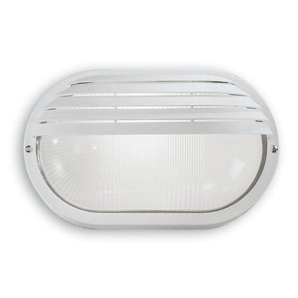 Plafón exterior 1x60w blanco s e27 ip44