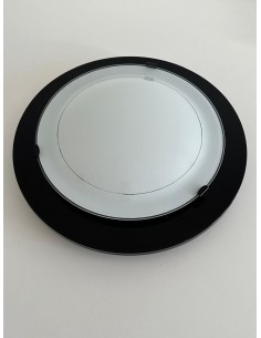 Ceiling light with round opal glass 2xe27 max 60w 230v black