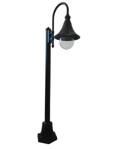 Moretti Luce 861.14.1.tt palo nero h 143 cm  1 luce per esterno in alluminio pressofuso