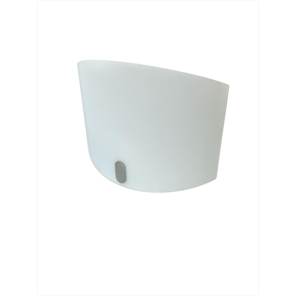 Vistosi small rocking wall light in satin white glass 1x100w e27