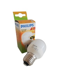 Philips Minisoft8 Softone Lustre Bombilla esférica de bajo consumo